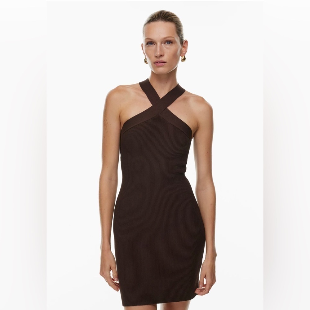 Babaton Sculpt Knit Criss Cross Dress